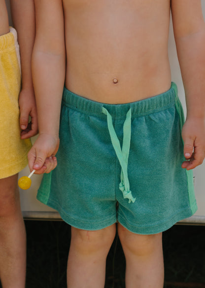 Green Terry Shorts