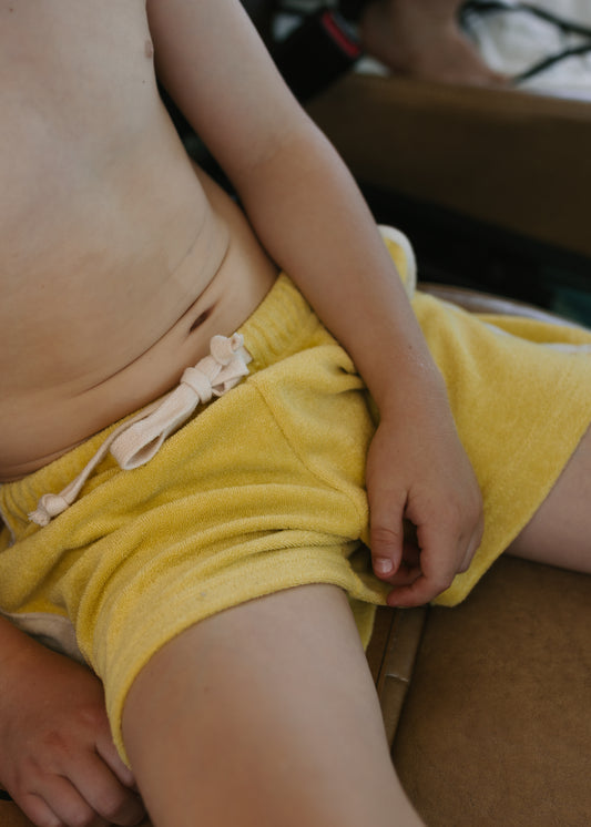 Yellow Terry Shorts