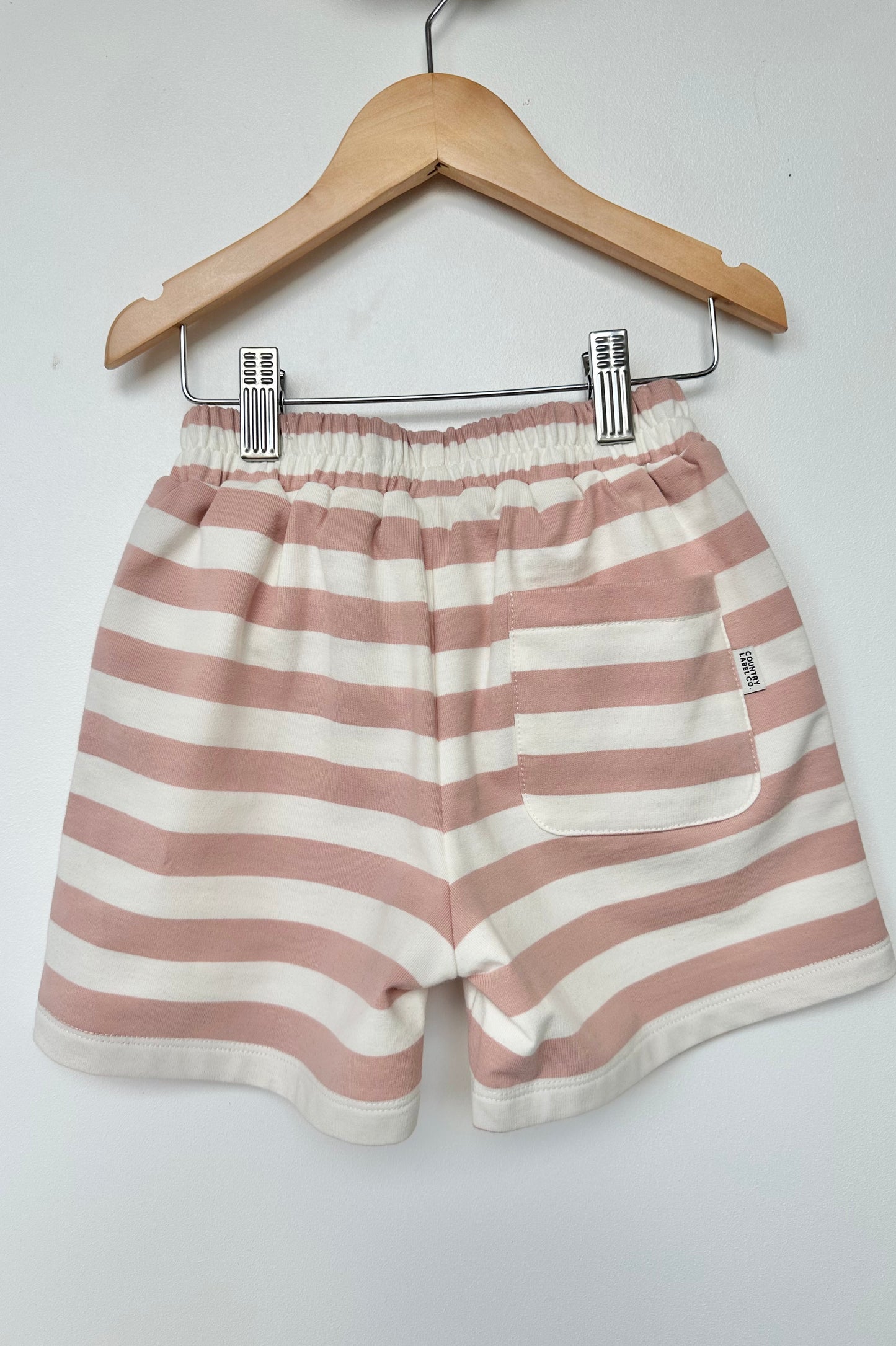 Pink and White Striped Short
