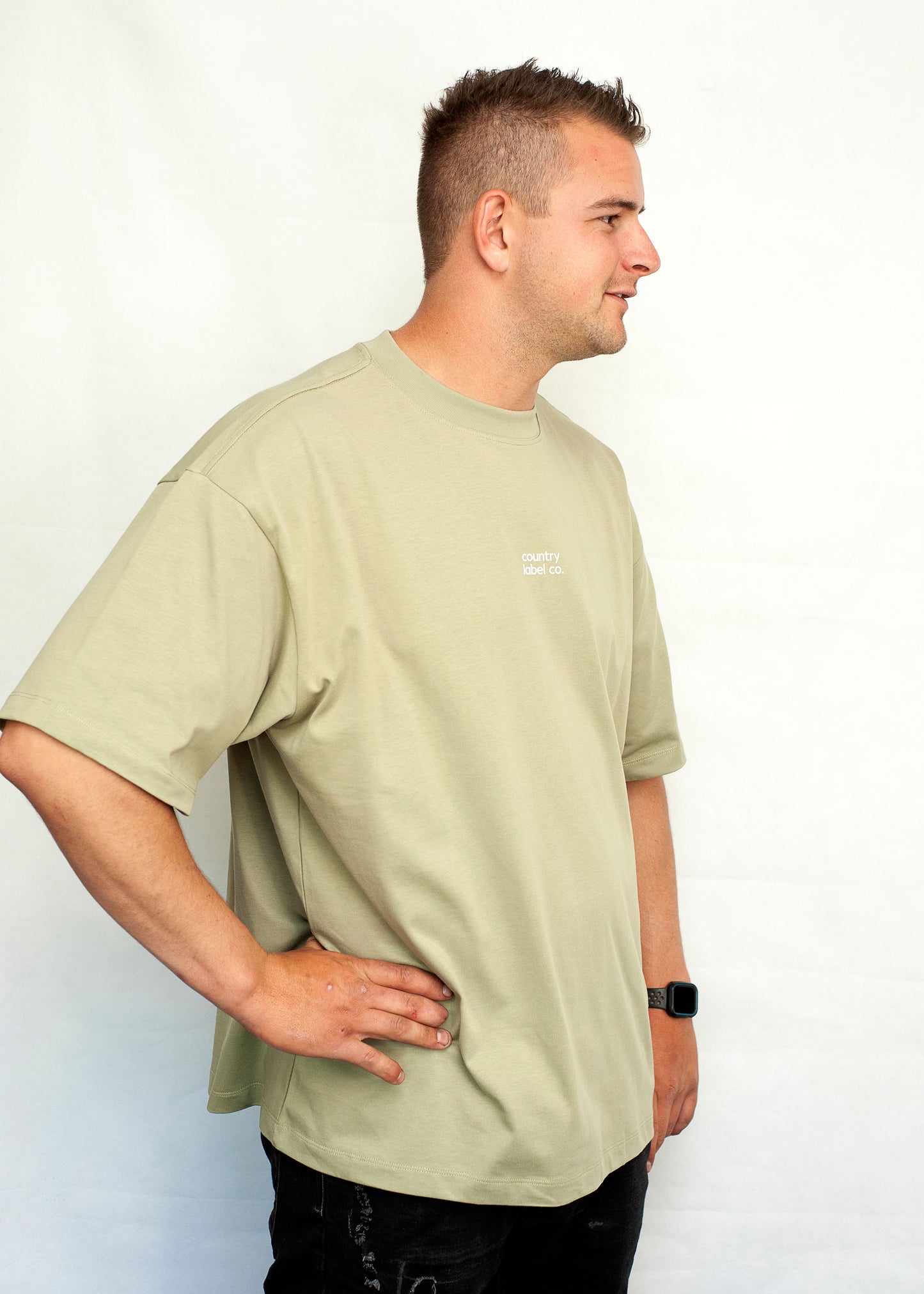 Men's Oversized Khaki T-Shirt