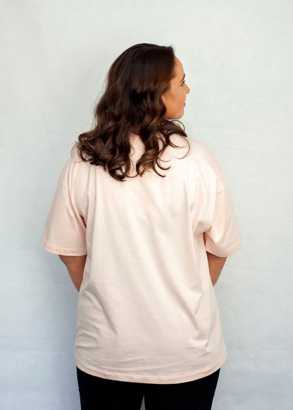 Women's Oversized Peach T-Shirt